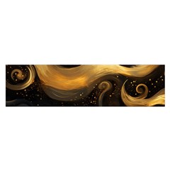 Abstract Gold Wave Background Oblong Satin Scarf (16  X 60 )