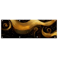 Abstract Gold Wave Background Banner And Sign 9  X 3 