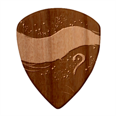 Abstract Gold Wave Background Wood Guitar Pick (set Of 10) by Maspions