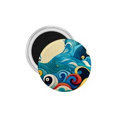 Waves Wave Ocean Sea Abstract Whimsical 1 75  Magnets