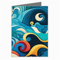 Waves Wave Ocean Sea Abstract Whimsical Greeting Card