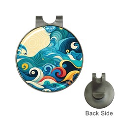 Waves Wave Ocean Sea Abstract Whimsical Hat Clips With Golf Markers