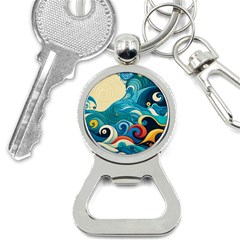 Waves Wave Ocean Sea Abstract Whimsical Bottle Opener Key Chain