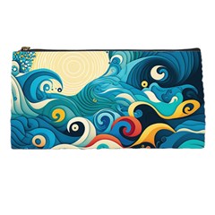 Waves Wave Ocean Sea Abstract Whimsical Pencil Case by Maspions