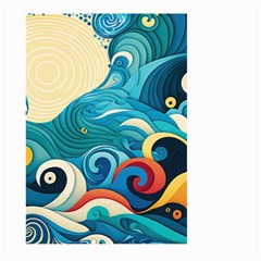 Waves Wave Ocean Sea Abstract Whimsical Large Garden Flag (two Sides) by Maspions