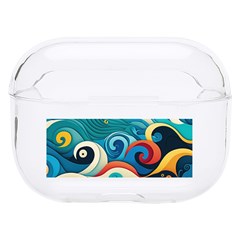 Waves Wave Ocean Sea Abstract Whimsical Hard Pc Airpods Pro Case by Maspions