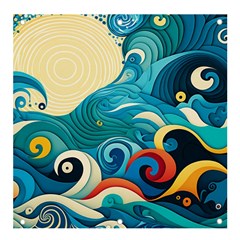 Waves Wave Ocean Sea Abstract Whimsical Banner And Sign 4  X 4 