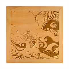 Waves Wave Ocean Sea Abstract Whimsical Wood Photo Frame Cube