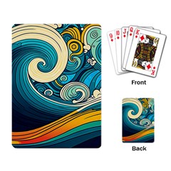 Waves Ocean Sea Abstract Whimsical Art Playing Cards Single Design (rectangle)