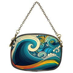 Waves Ocean Sea Abstract Whimsical Art Chain Purse (two Sides)