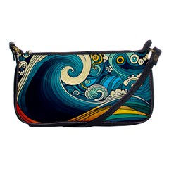 Waves Ocean Sea Abstract Whimsical Art Shoulder Clutch Bag