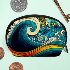 Waves Ocean Sea Abstract Whimsical Art Accessory Pouch (large) by Maspions