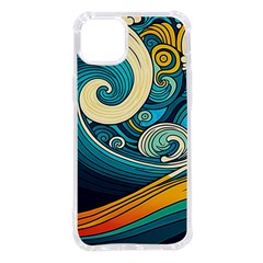 Waves Ocean Sea Abstract Whimsical Art Iphone 14 Plus Tpu Uv Print Case