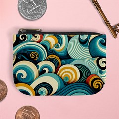 Wave Waves Ocean Sea Abstract Whimsical Mini Coin Purse