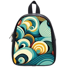 Wave Waves Ocean Sea Abstract Whimsical School Bag (small)