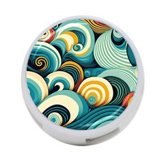 Wave Waves Ocean Sea Abstract Whimsical 4-port Usb Hub (one Side)