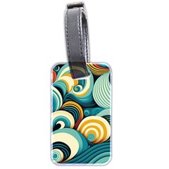 Wave Waves Ocean Sea Abstract Whimsical Luggage Tag (two Sides)