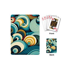 Wave Waves Ocean Sea Abstract Whimsical Playing Cards Single Design (mini)