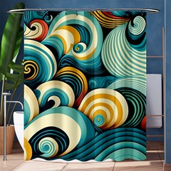 Wave Waves Ocean Sea Abstract Whimsical Shower Curtain 60  X 72  (medium) 