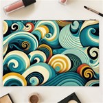 Wave Waves Ocean Sea Abstract Whimsical Cosmetic Bag (XXL) Back