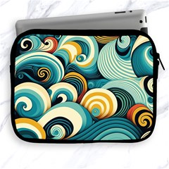 Wave Waves Ocean Sea Abstract Whimsical Apple Ipad 2/3/4 Zipper Cases by Maspions