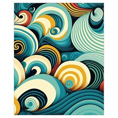 Wave Waves Ocean Sea Abstract Whimsical Drawstring Bag (small)