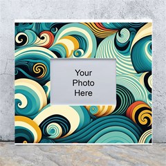 Wave Waves Ocean Sea Abstract Whimsical White Wall Photo Frame 5  X 7 