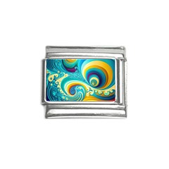 Abstract Waves Ocean Sea Whimsical Italian Charm (9mm)