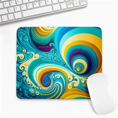 Abstract Waves Ocean Sea Whimsical Large Mousepad