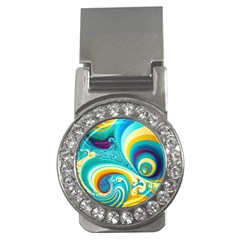 Abstract Waves Ocean Sea Whimsical Money Clips (cz) 