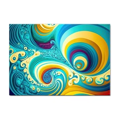 Abstract Waves Ocean Sea Whimsical Sticker A4 (10 Pack) by Maspions