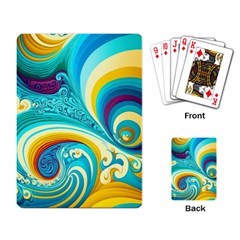 Abstract Waves Ocean Sea Whimsical Playing Cards Single Design (rectangle)