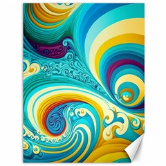 Abstract Waves Ocean Sea Whimsical Canvas 36  X 48  by Maspions