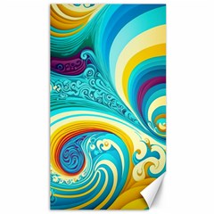 Abstract Waves Ocean Sea Whimsical Canvas 40  X 72  by Maspions