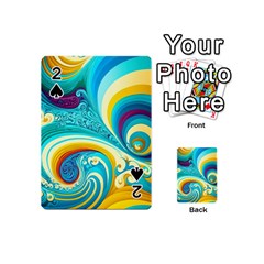 Abstract Waves Ocean Sea Whimsical Playing Cards 54 Designs (mini)