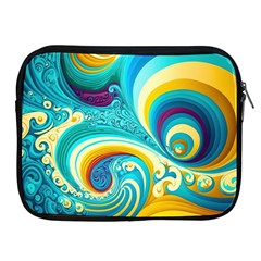 Abstract Waves Ocean Sea Whimsical Apple Ipad 2/3/4 Zipper Cases