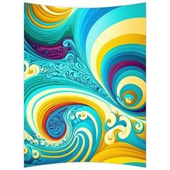 Abstract Waves Ocean Sea Whimsical Back Support Cushion