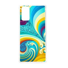 Abstract Waves Ocean Sea Whimsical Samsung Galaxy Note 20 Tpu Uv Case by Maspions