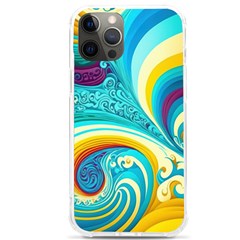 Abstract Waves Ocean Sea Whimsical Iphone 12 Pro Max Tpu Uv Print Case by Maspions