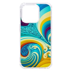 Abstract Waves Ocean Sea Whimsical Iphone 14 Pro Tpu Uv Print Case by Maspions