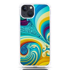 Abstract Waves Ocean Sea Whimsical Iphone 13 Tpu Uv Print Case by Maspions