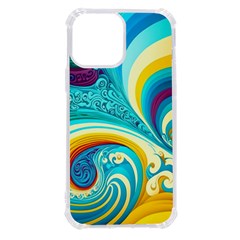 Abstract Waves Ocean Sea Whimsical Iphone 13 Pro Max Tpu Uv Print Case