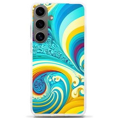 Abstract Waves Ocean Sea Whimsical Samsung Galaxy S24 Ultra 6 9 Inch Tpu Uv Case by Maspions