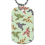 Berries Flowers Pattern Print Dog Tag (One Side) Front