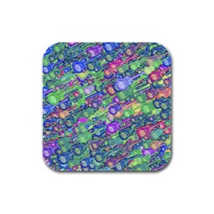 Sktechy Style Guitar Drawing Motif Colorful Random Pattern Wb Rubber Square Coaster (4 Pack) by dflcprintsclothing