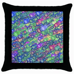 Sktechy Style Guitar Drawing Motif Colorful Random Pattern Wb Throw Pillow Case (black) by dflcprintsclothing