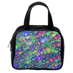 Sktechy Style Guitar Drawing Motif Colorful Random Pattern Wb Classic Handbag (one Side) by dflcprintsclothing