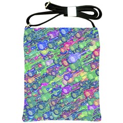 Sktechy Style Guitar Drawing Motif Colorful Random Pattern Wb Shoulder Sling Bag by dflcprintsclothing