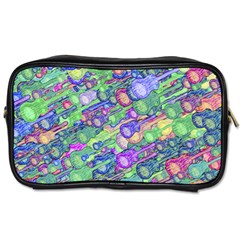 Sktechy Style Guitar Drawing Motif Colorful Random Pattern Wb Toiletries Bag (one Side)