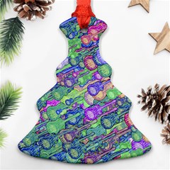 Sktechy Style Guitar Drawing Motif Colorful Random Pattern Wb Christmas Tree Ornament (two Sides) by dflcprintsclothing